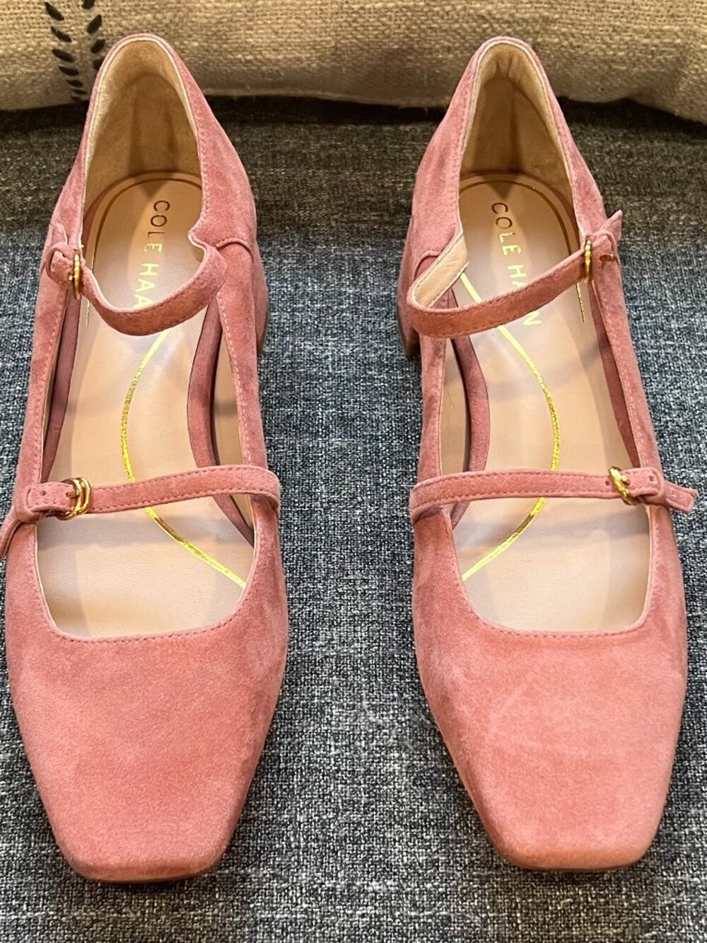 Cole Haan Paxton Mauve Pink suede Maryjane shoes size 6